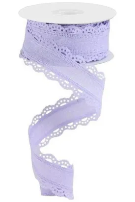 1.5" Scalloped Edge Ribbon: Light Lavender (10 Yard)