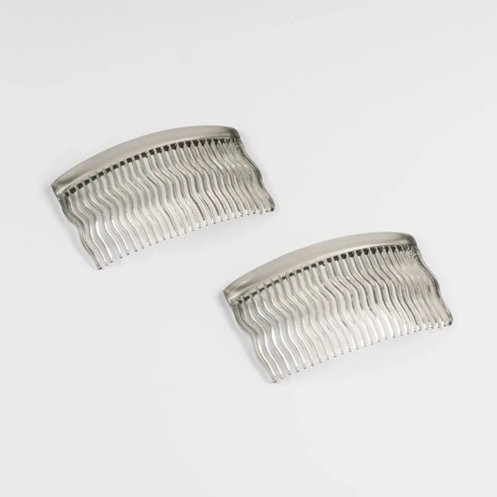 2x Waved Teeth Side Combs