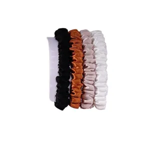 4 Pack Skinny Silk Scrunchies - Modern - dropshipping