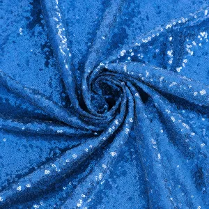 5 yards GLITZ Sequins Fabric Bolt - Royal Blue