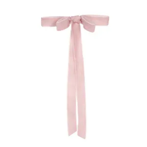 6pk Pink Velvet Classic Bows