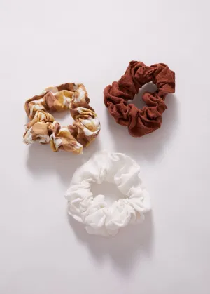 Afends Womens MJ Floral - Hemp Scrunchies Three Pack - Multi