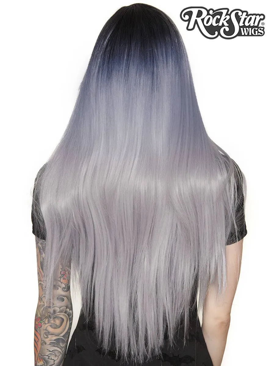 Bella Deluxe Long Silver Ombre Womens Fashion Wig