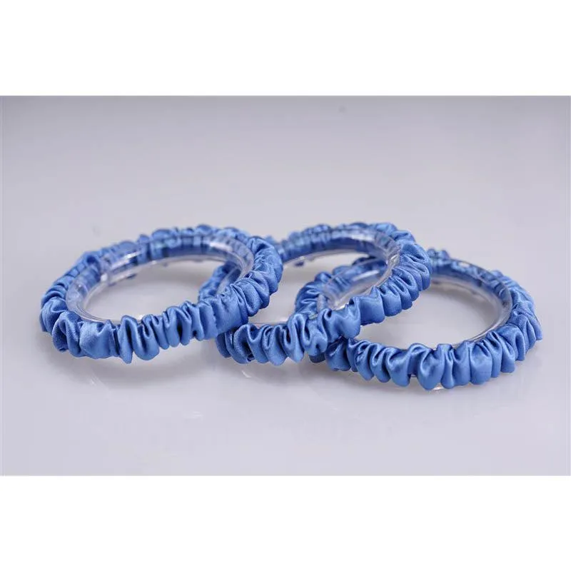 Blue Pigment silk scrunchies mini