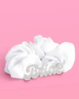 Bride Scrunchie - white satin scrunchie