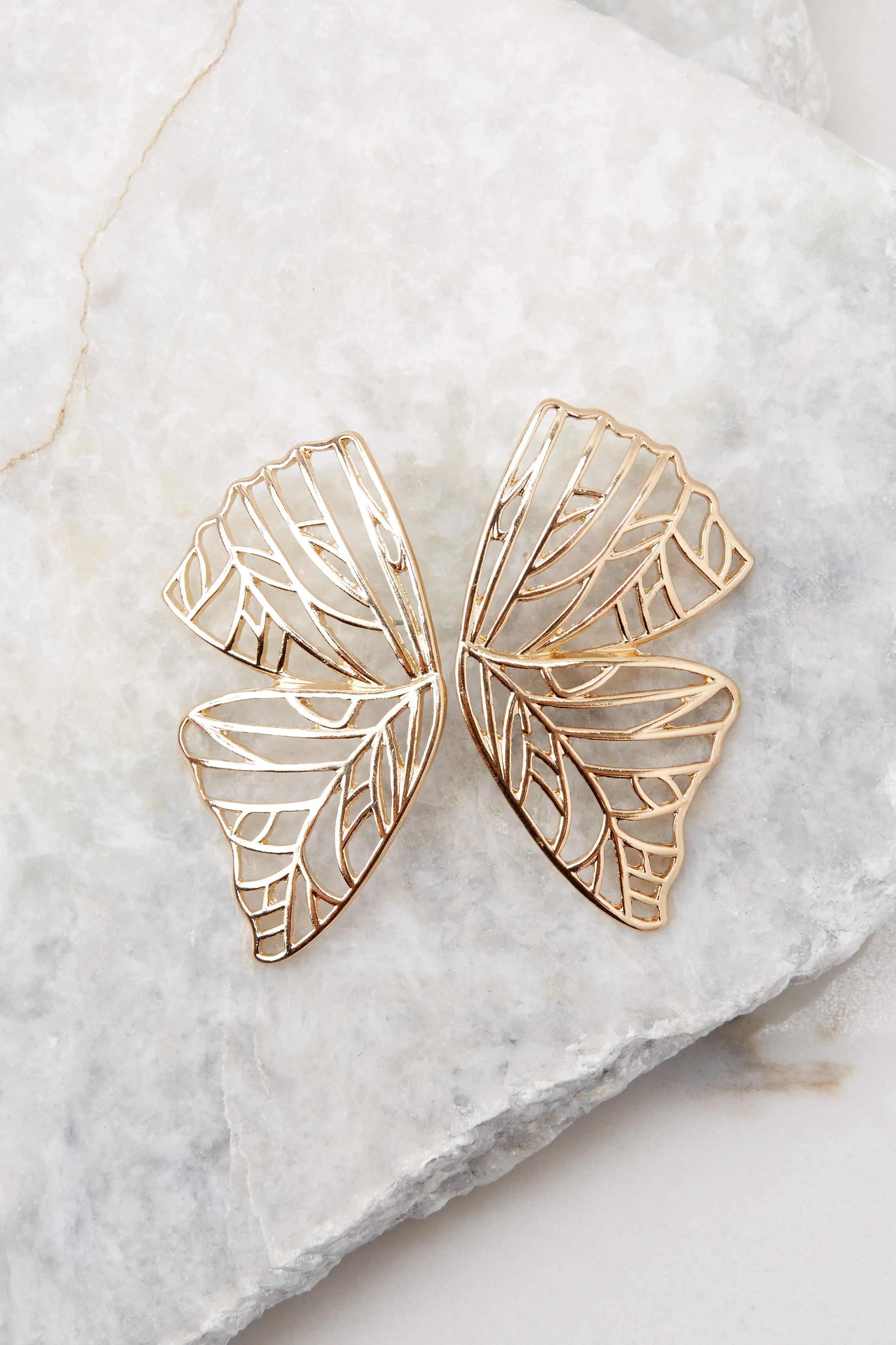 Butterfly Kisses Gold Earrings