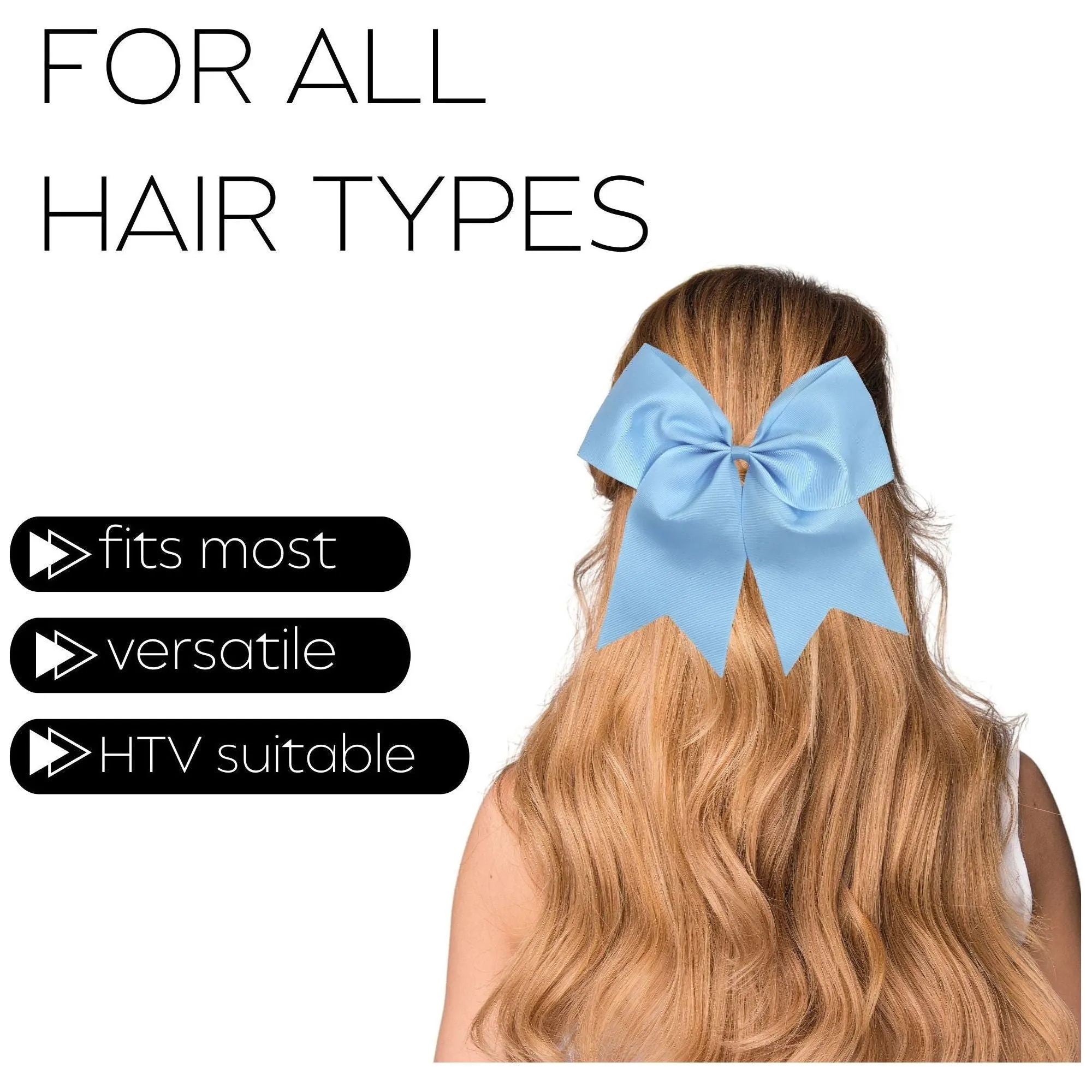 Carolina Blue Clip Hair Bow