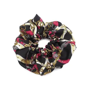 chain print oversized scrunchies large scrunchie stylish women hair ties