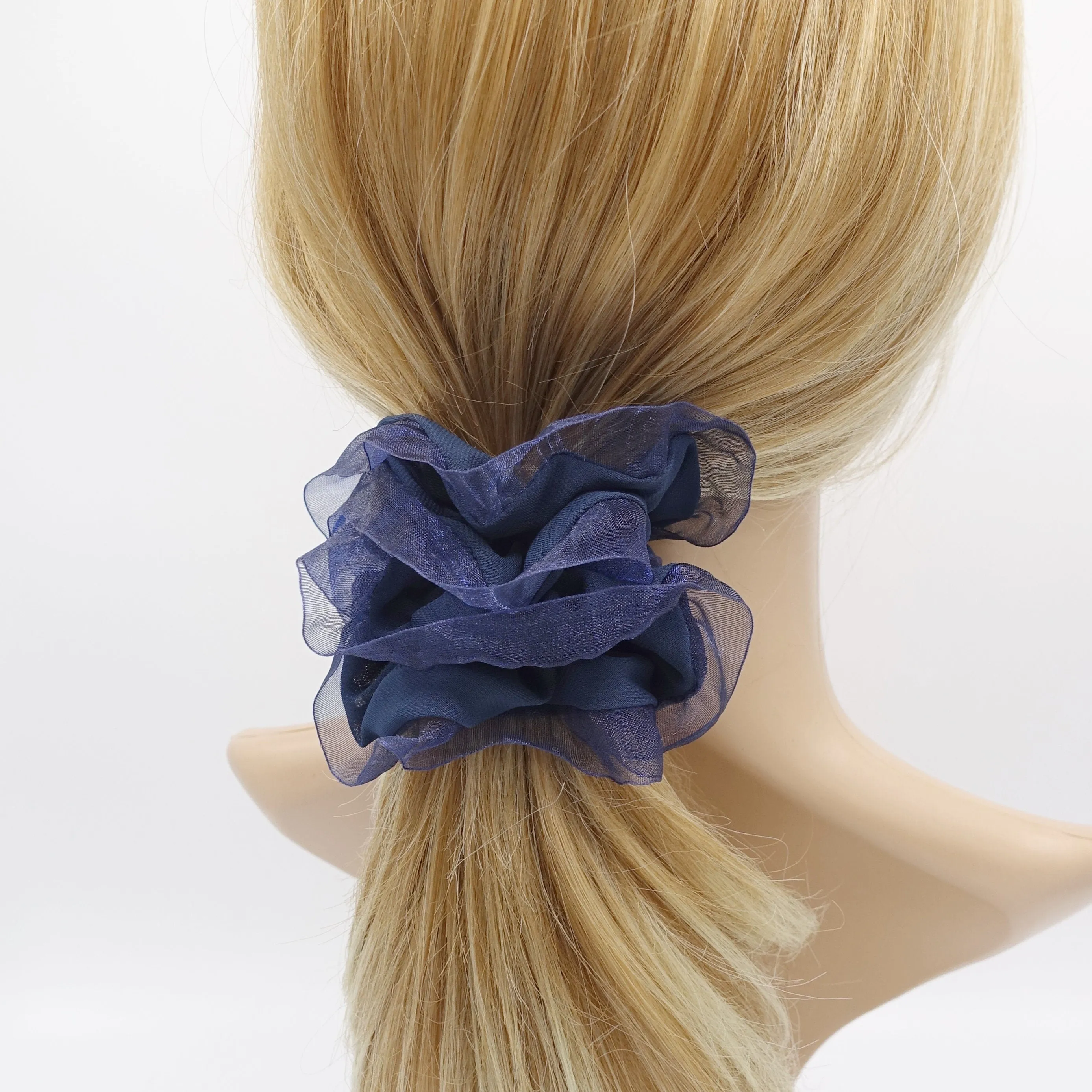 chiffon 2 tone scrunchies