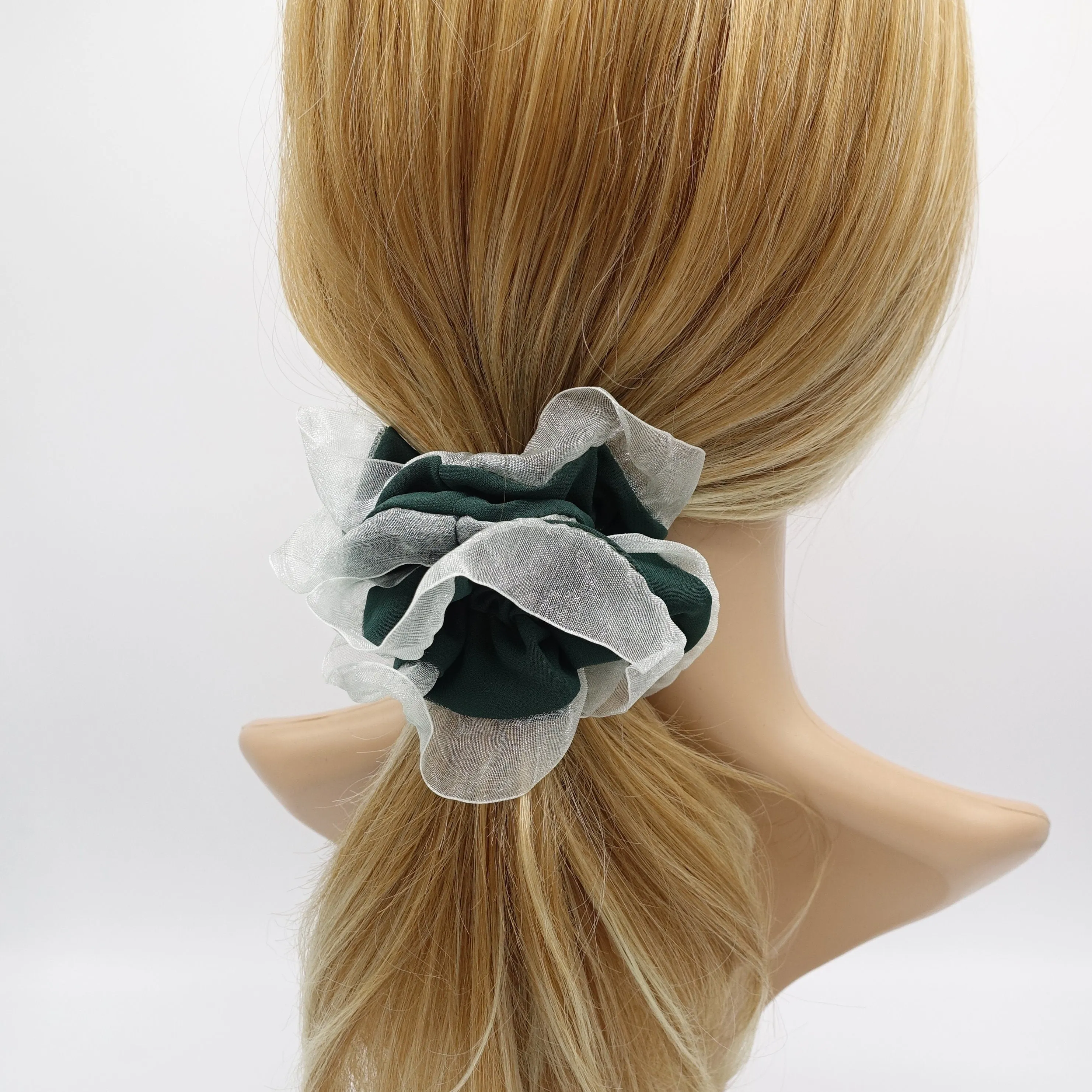 chiffon 2 tone scrunchies