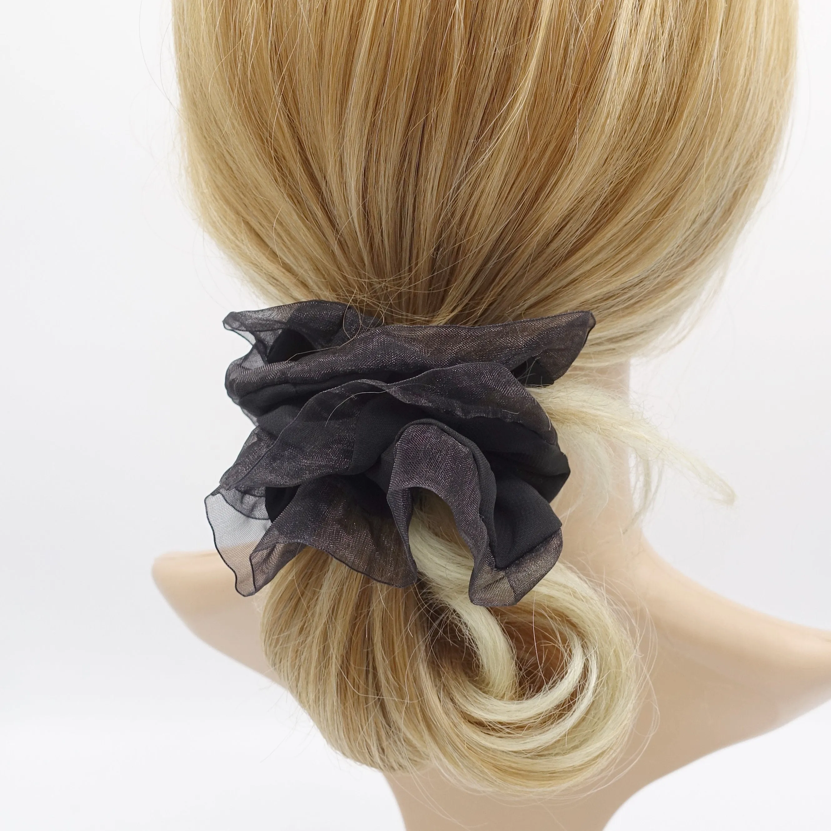 chiffon 2 tone scrunchies