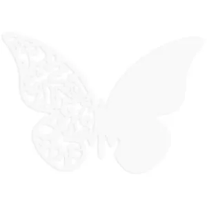 David Tutera Illusion Die Cut Butterfly Paper Place Cards White 25 pieces