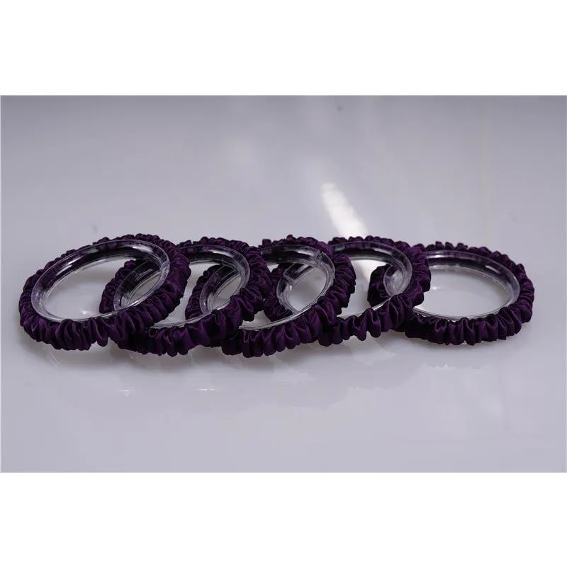 Deep Purple silk scrunchies mini