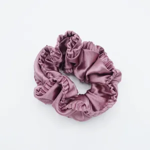 edge pleated glossy satin scrunchies women hair elastic tie scrunchy