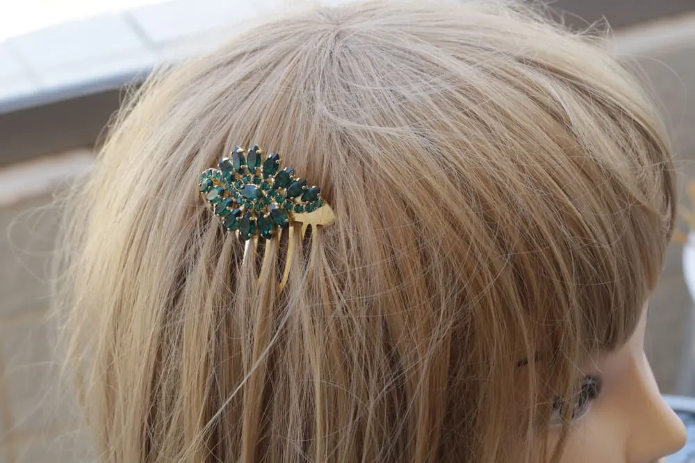 EMERALD GREEN HAIR Comb