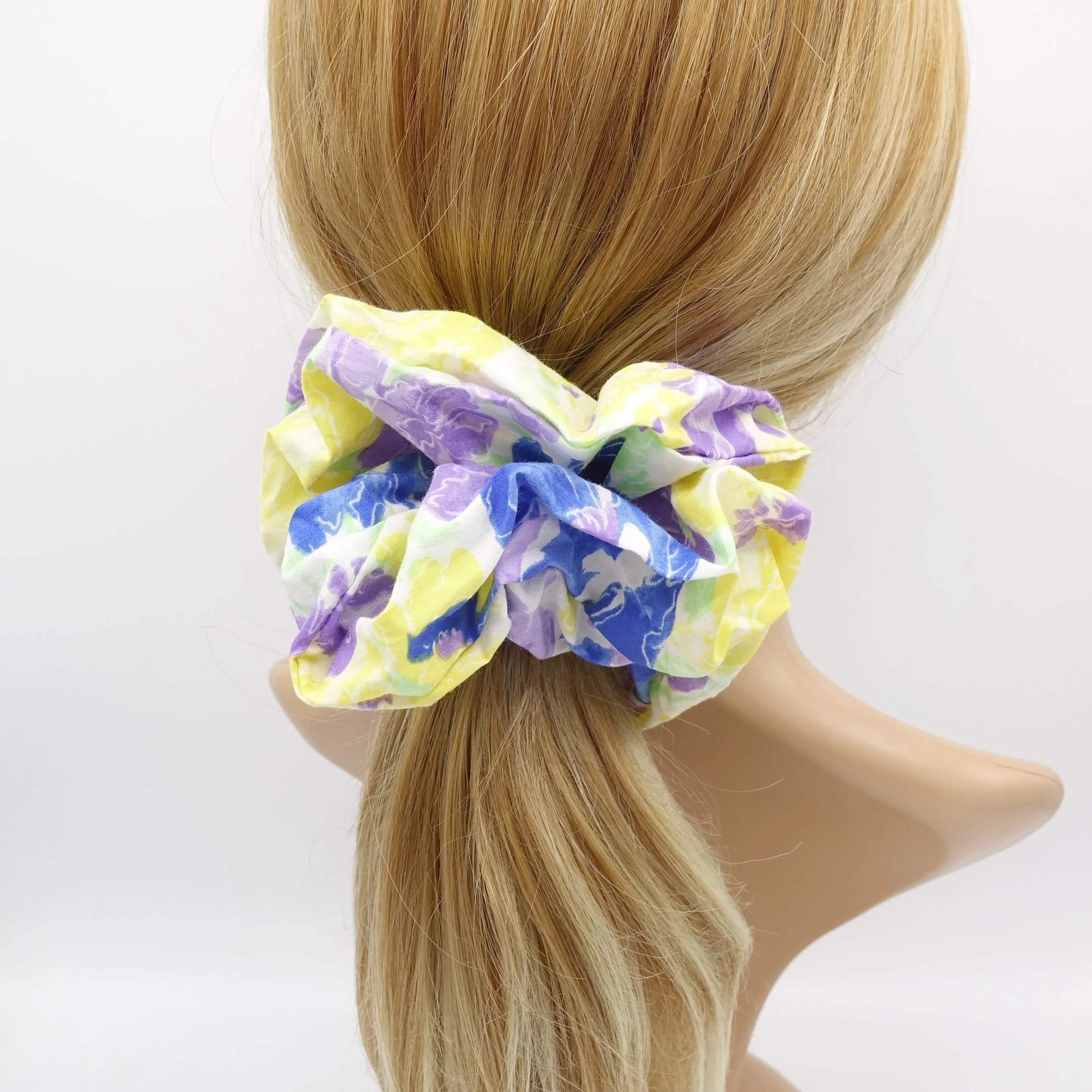 floral oversized cotton scrunchies pretty scrunchie for women