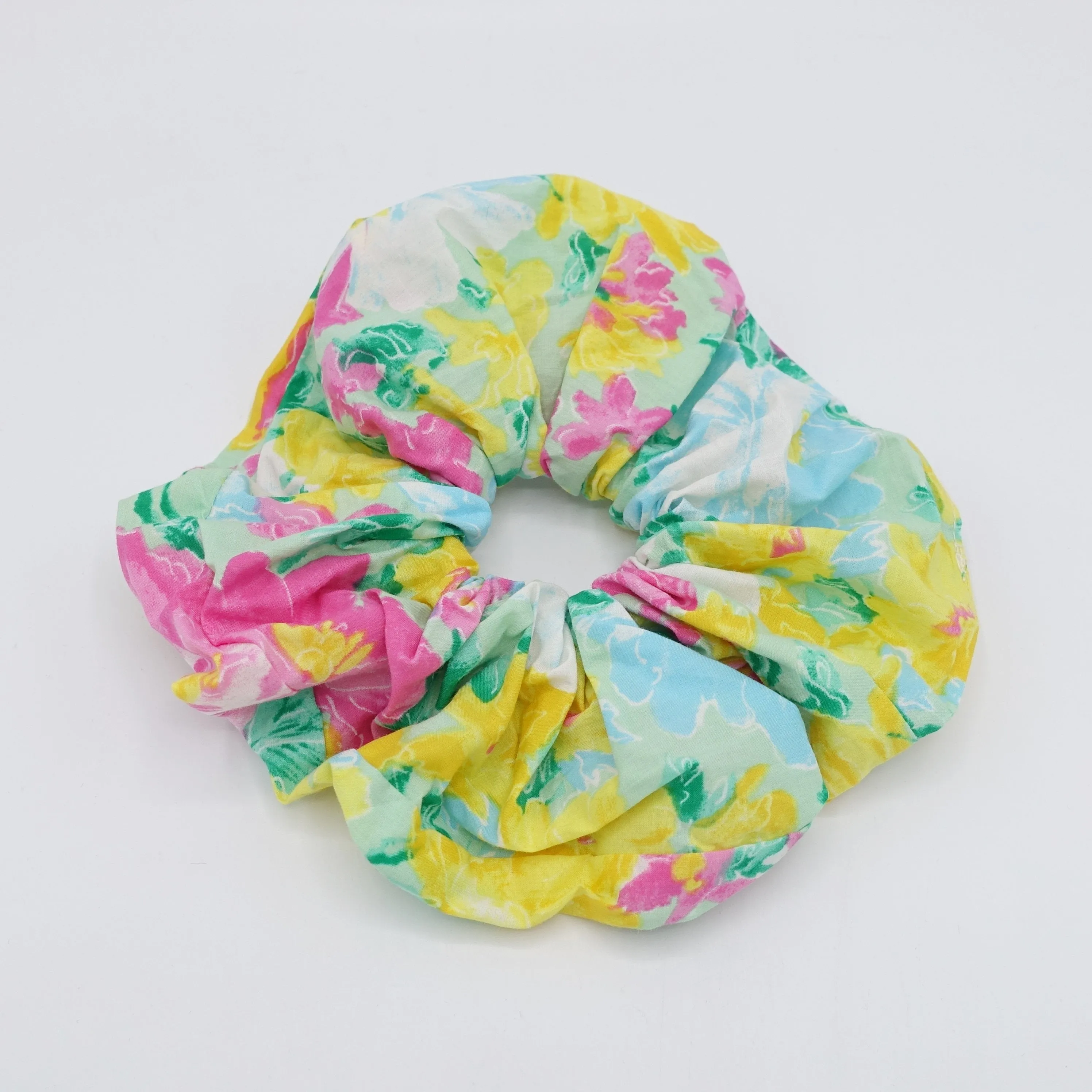 floral oversized cotton scrunchies pretty scrunchie for women