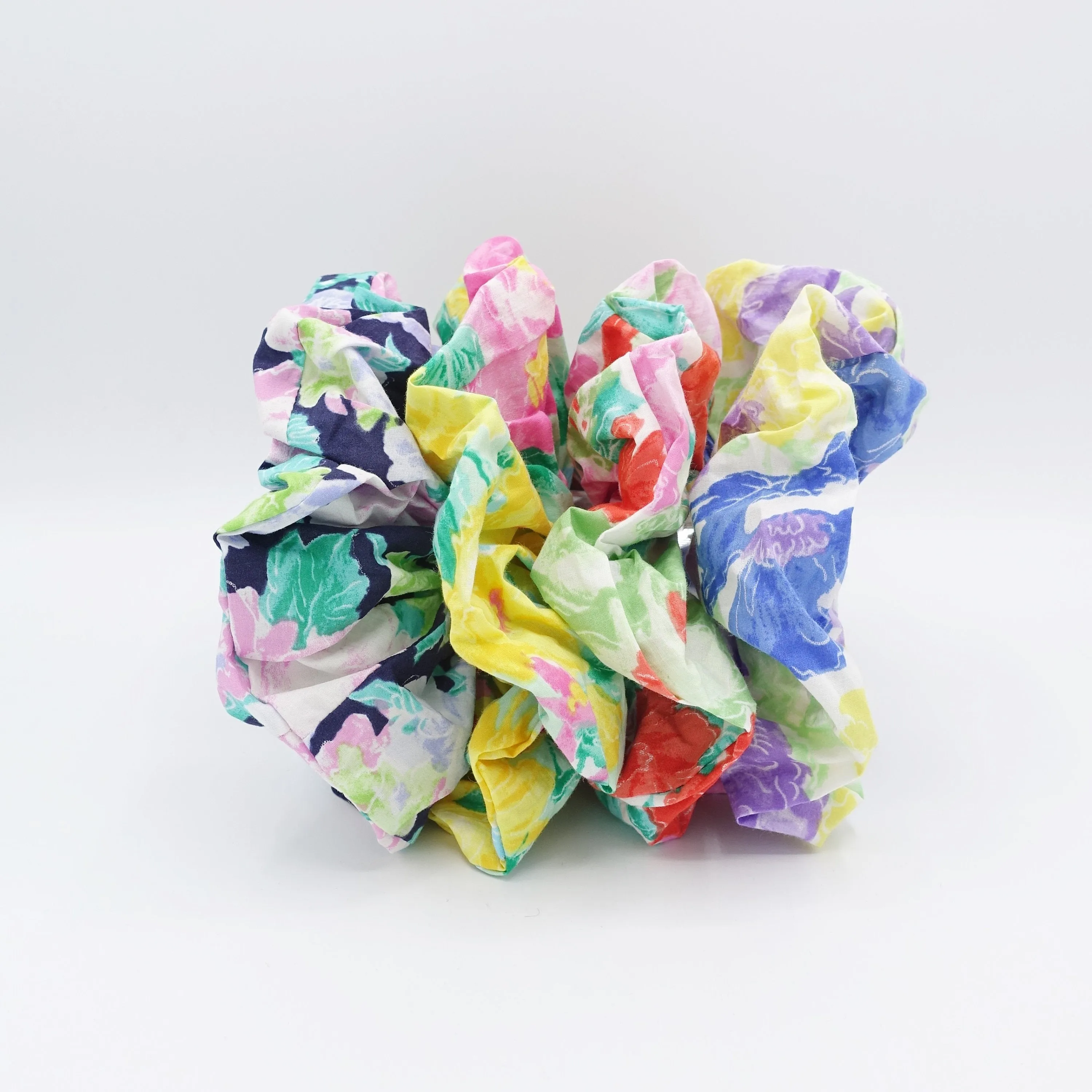 floral oversized cotton scrunchies pretty scrunchie for women