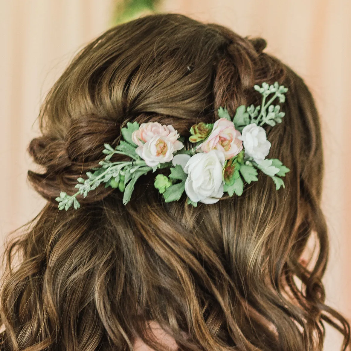 Flowery Bridal Hair Comb