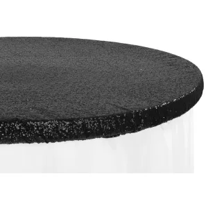 Glitz Sequin Table Topper/Cap 48" Round - Black