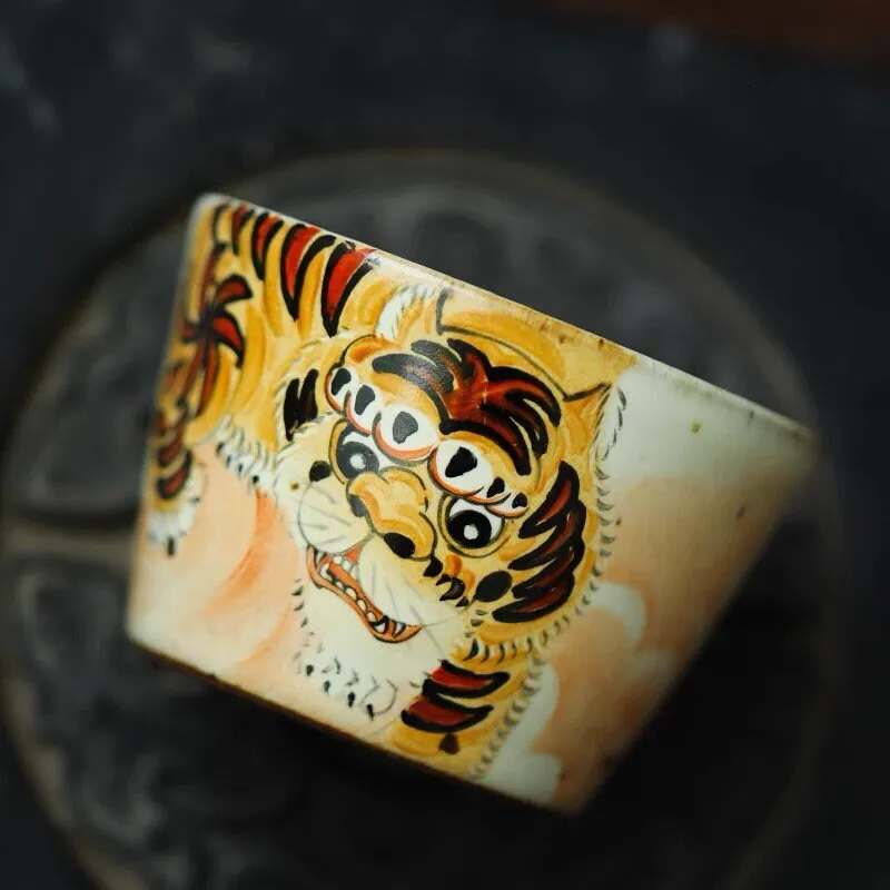 Gohobi Hand-painted Tiger Tea Cup