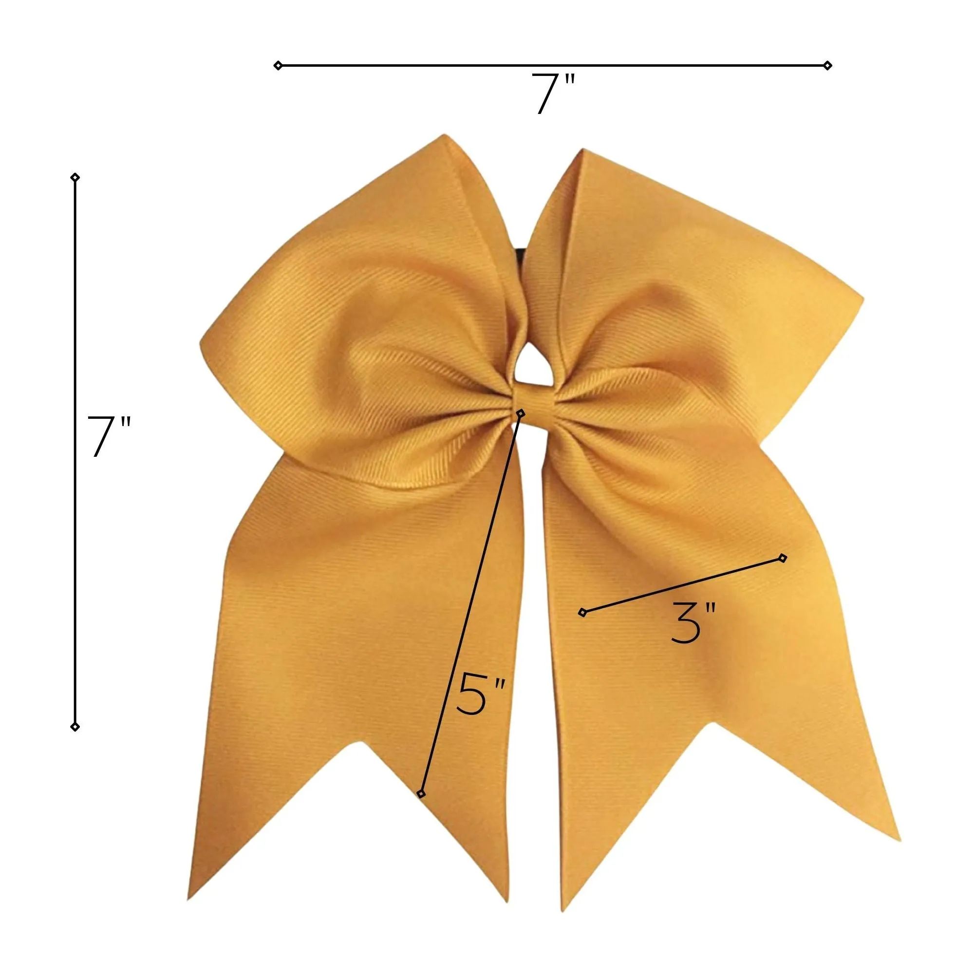 Gold Clip Hair Bows - 10 Pack