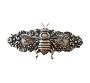 Handmade Silver Bee Hair Clip Barrette