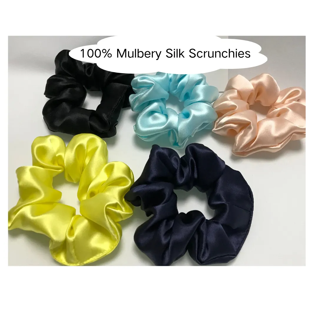 Large Silk Scrunchie Army Green