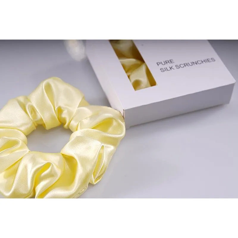 Large Silk Scrunchies - Butter - Dropshipping