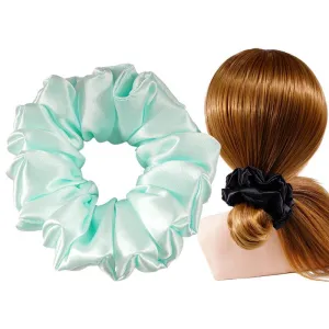 Large Silk Scrunchies Fluffy - Pale Blue