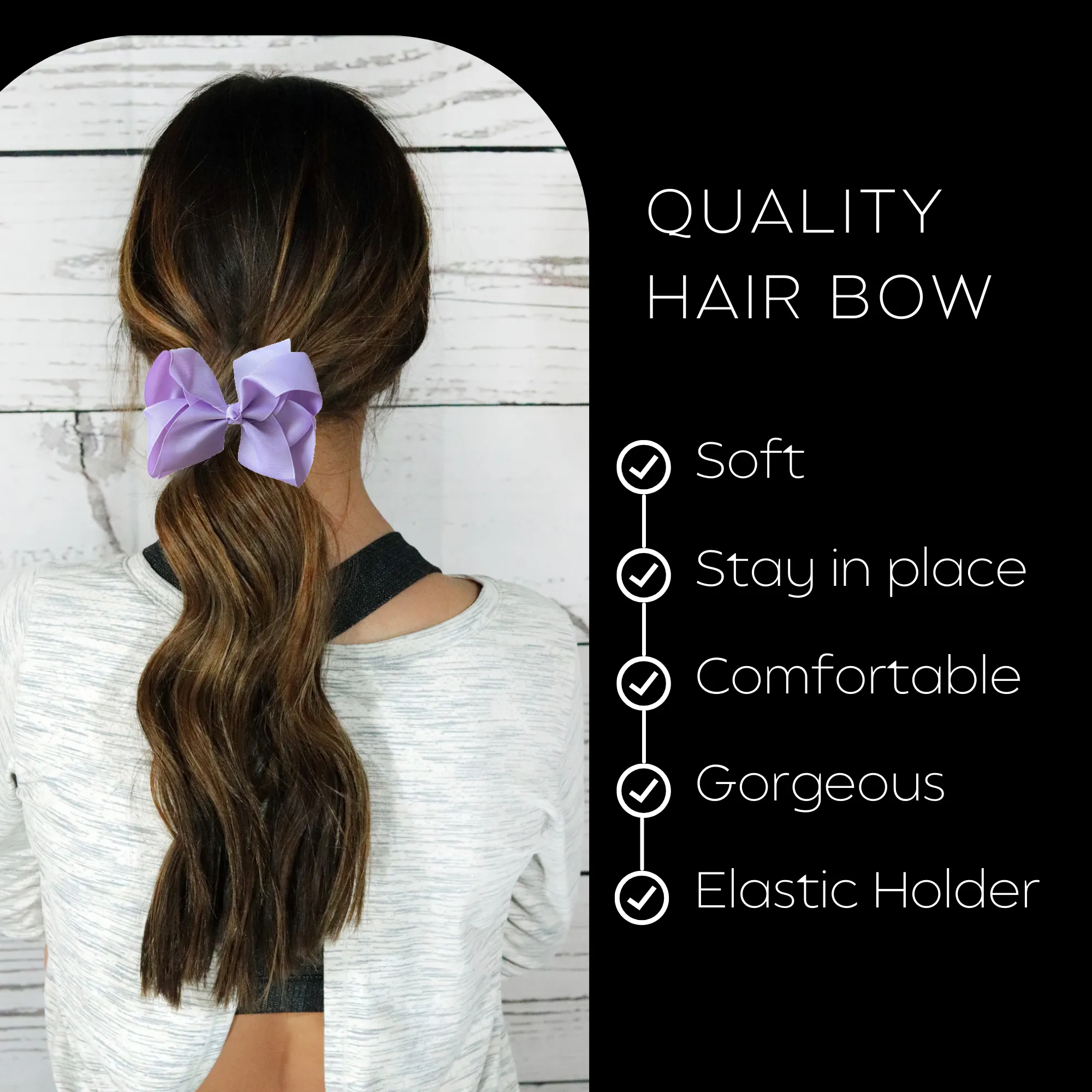 Light Purple Classic Hair Bow