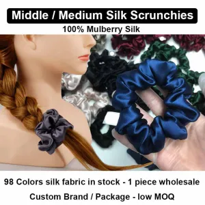 Medium Silk Scrunchies - custom and wholesale