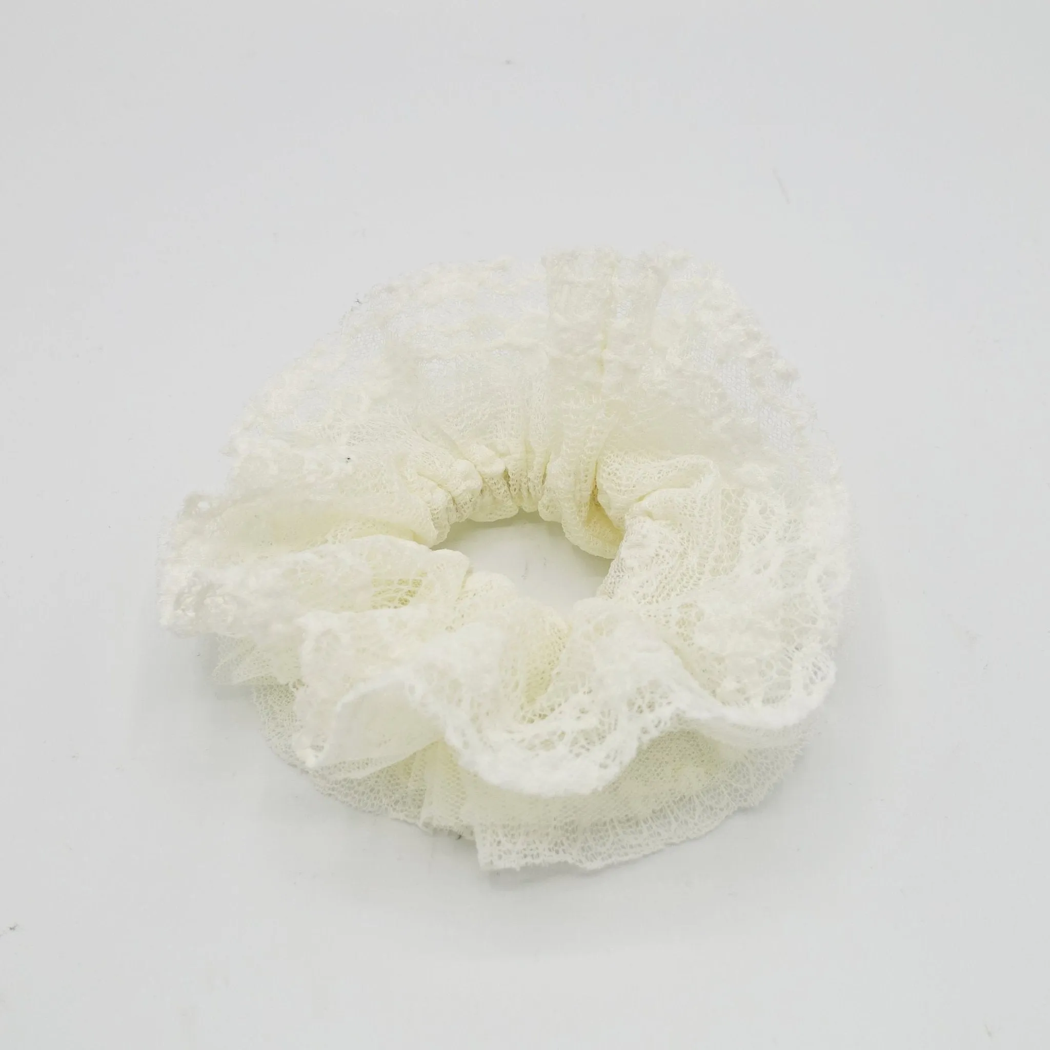 Mesh lace layered women scrunchie hair tie scrunchies