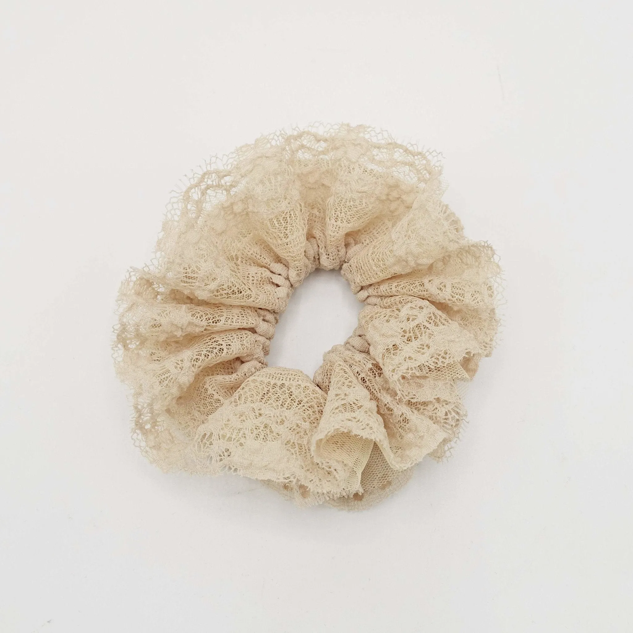 Mesh lace layered women scrunchie hair tie scrunchies