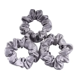 Midi Silk Scrunchies Silver - 3 Pack - Dropshipping