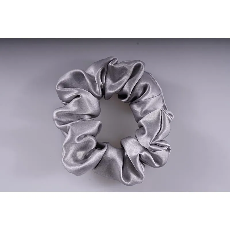 Midi Silk Scrunchies - Silver - Dropshipping