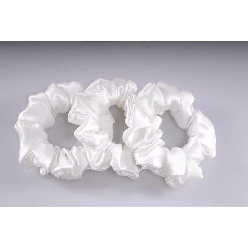 Midi Silk Scrunchies White - 3 Pack - Dropshipping