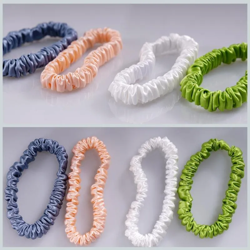 Mini silk hair scrunchies - Youthful - 4 Pack - dropshipping