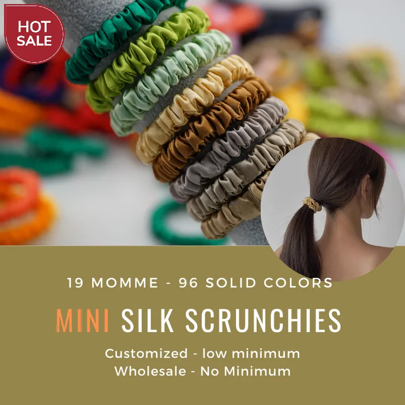 Mini Silk Scrunchie Custom Wholesale