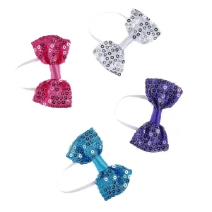 Multicolor Sparkle Bow Set 4 pc.