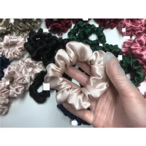 Nude silk scrunchies medium