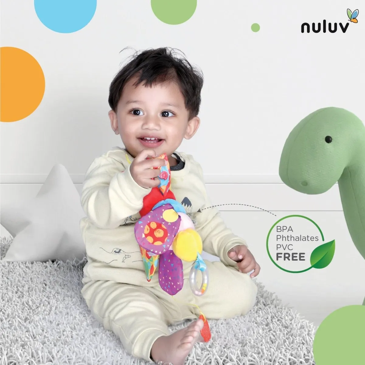 Nuluv Butterfly- Soft toy crinkle and teether