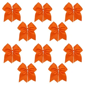 Orange Cheer Bows - 10 Pack