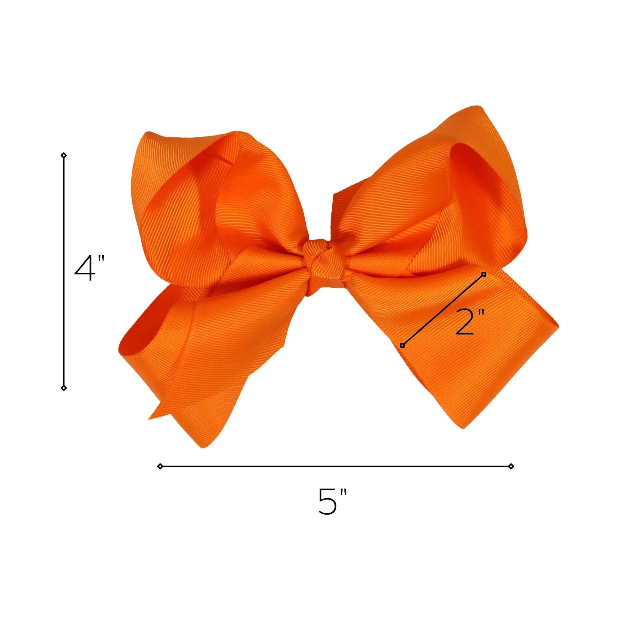 Orange Classic Hair Bow