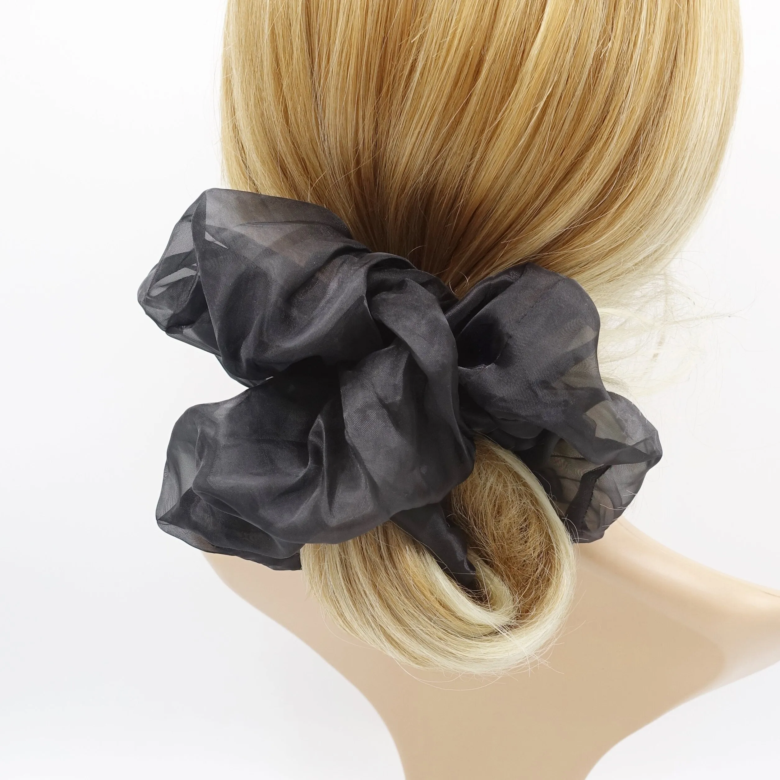 pastel organza scrunchies oversized hair ties for women