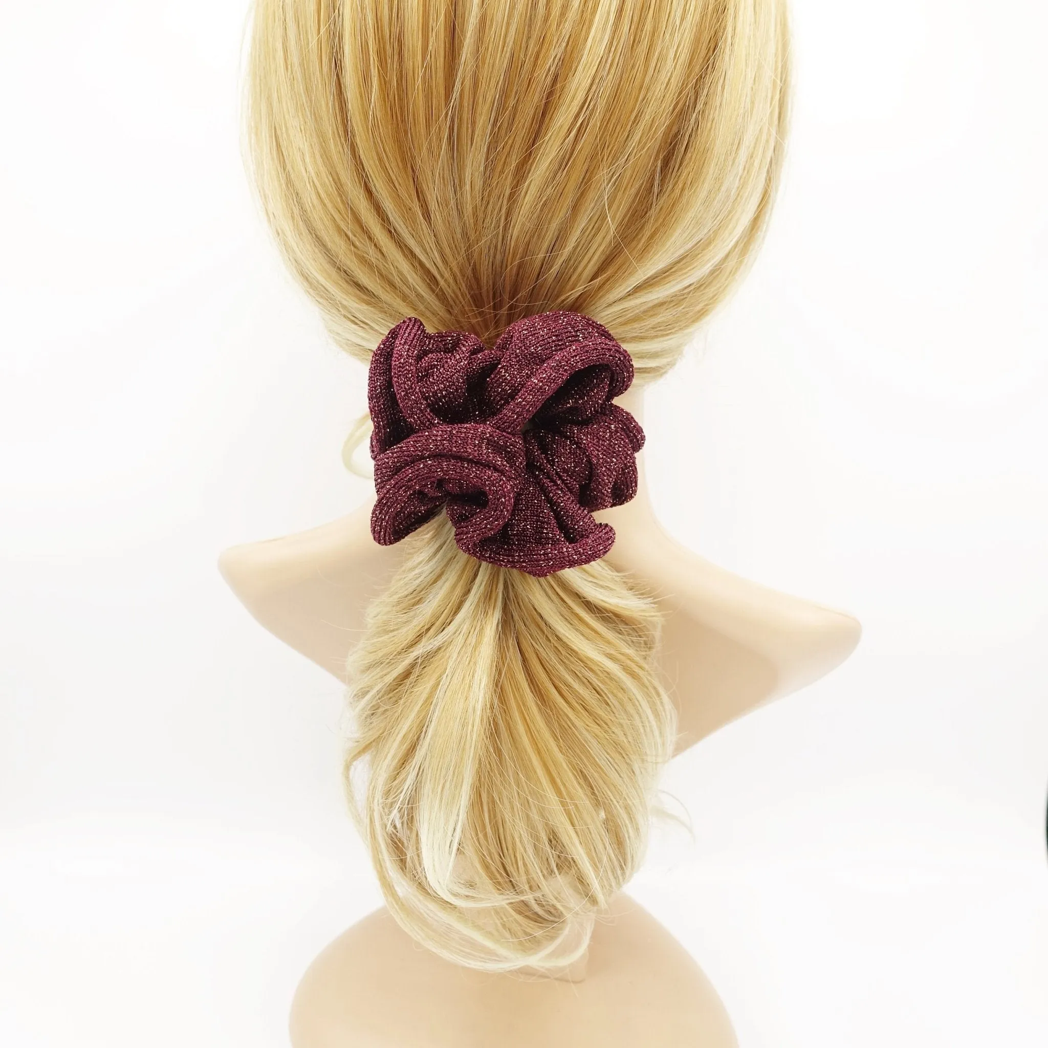 pearl glittering scrunchies knit Fall Winter hair scrunchy women hair accessory