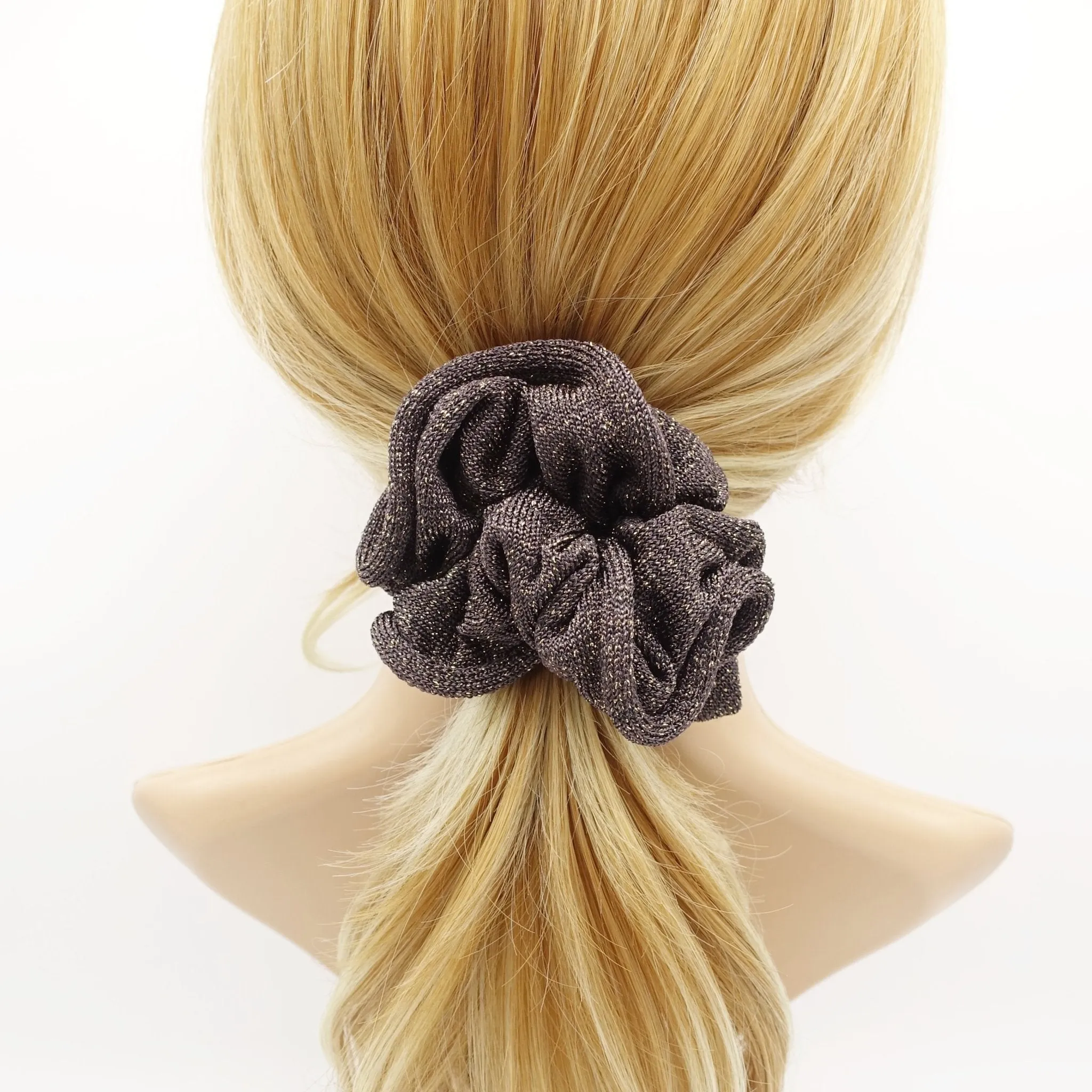 pearl glittering scrunchies knit Fall Winter hair scrunchy women hair accessory