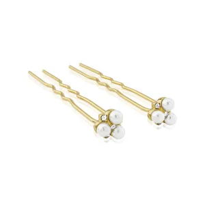 Pearls of Gold Hair Pins