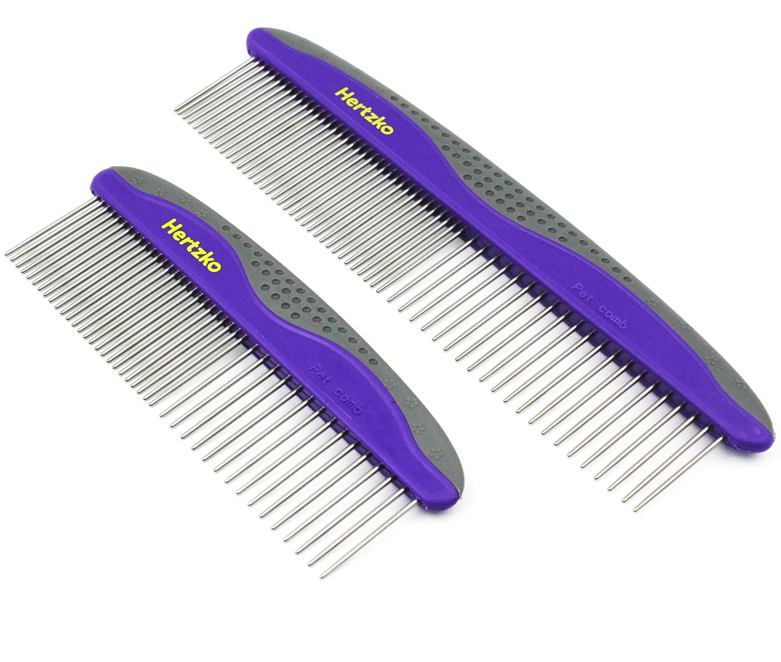 Pet Combs - Small & Large Comb Included For Both Small & Large Areas - Removes