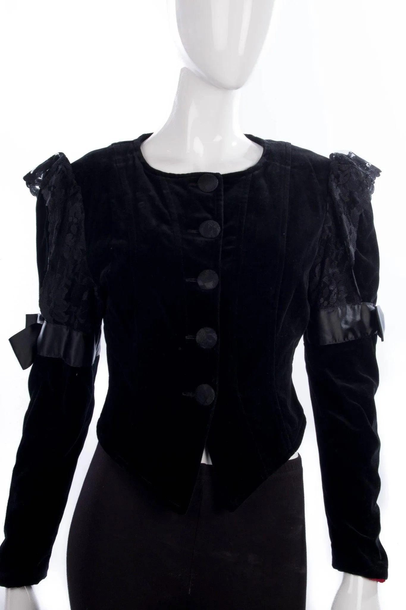 Photo of London Steam Punk Style Velvet Jacket with Lace Detail Size M (10/12)